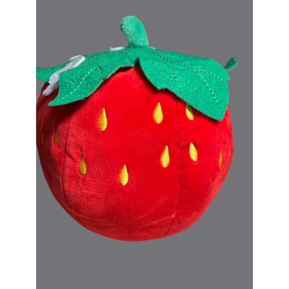 Moose Shopkins Strawberry Plush Bank Red & Green Felt Leaf Flower Accent - Picture 3 of 12